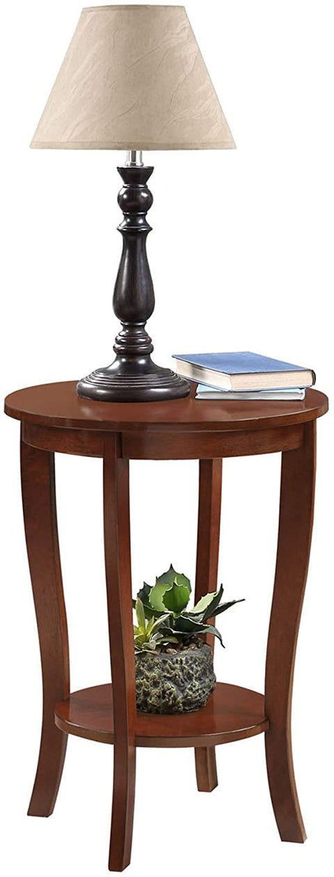 Oakestry American Heritage Round End Table, Espresso