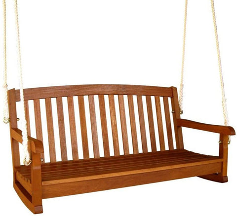 Oakestry Furniture Piece Royal Tahiti Curved Back Wood Two Seated Swing