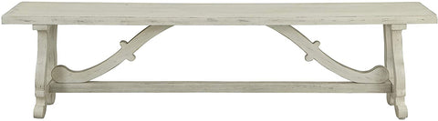 Oakestry Treasure Trove 22607 Orchard Park Dining Bench White Rub