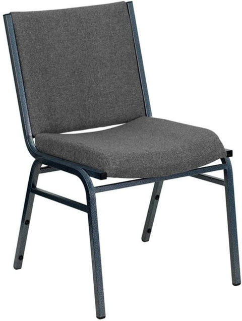 Oakestry Hercules Series Heavy Duty, 3&#39;&#39; Thickly Padded, Upholstered Stack Chair Gray/Fabric