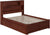 Oakestry Newport Platform 2 Urban Bed Drawers, Full, Walnut, Double