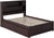 Oakestry Newport Platform Flat Panel Footboard and Turbo Charger with Urban Bed Drawers, Full, Espresso