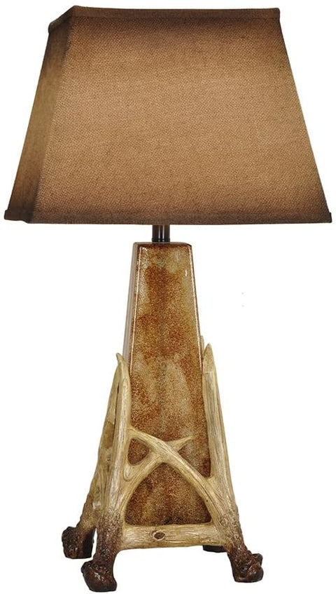 Oakestry CVABS1050 Antler Cage Table Lamp Lighting, Brown