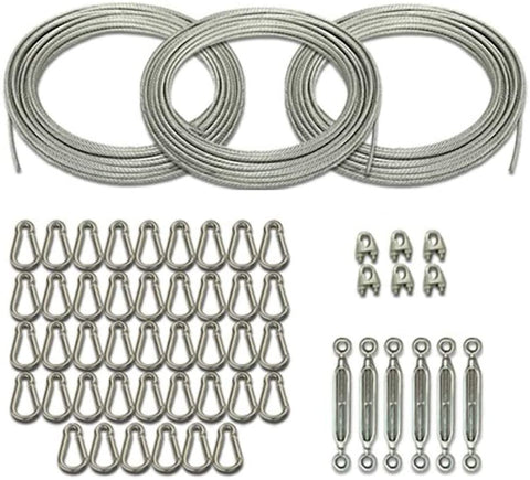 Oakestry Convenient Softball/Baseball 55-Foot Versatile Inside Home Batting Cage Training Aid Cable Kit