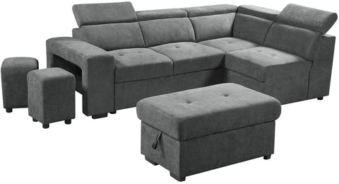 Oakestry LHF-89135 Sectional, Grey