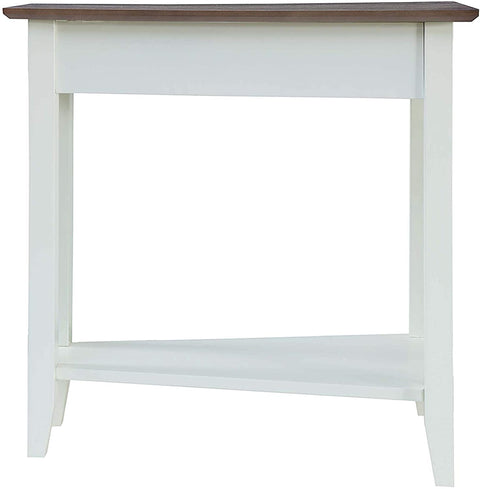 Oakestry 7105060DFTW American Heritage Wedge End Table, Driftwood Top/White Frame