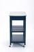 Oakestry Holland Kitchen Cart with Stainless Steel Top, Navy Blue