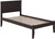 Oakestry Madison Platform Bed with Open Foot Board, Twin XL, Espresso