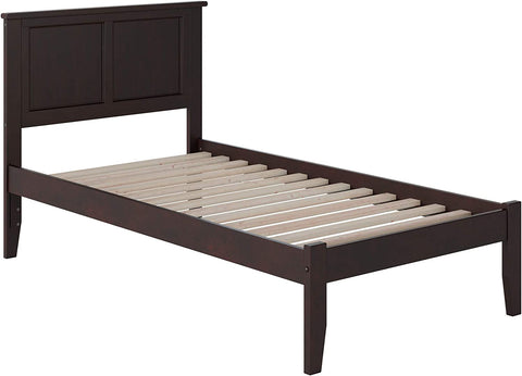 AFI Madison Platform Bed with Open Footboard and Turbo Charger, Twin, Espresso