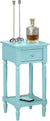 Oakestry French Country Khloe Accent Table, Sea Foam