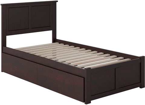 Oakestry Madison Platform 2 Urban Bed Drawers, Twin XL, Espresso