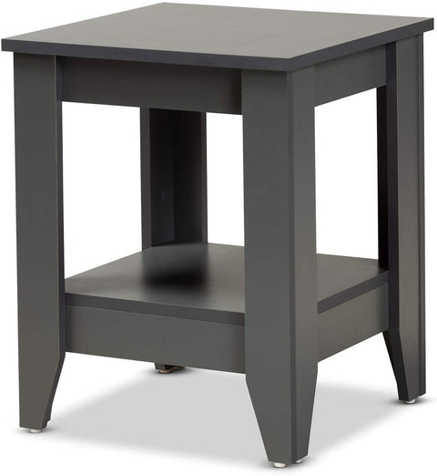 Oakestry Audra Modern and Contemporary Grey Finished Wood Living Room End Table