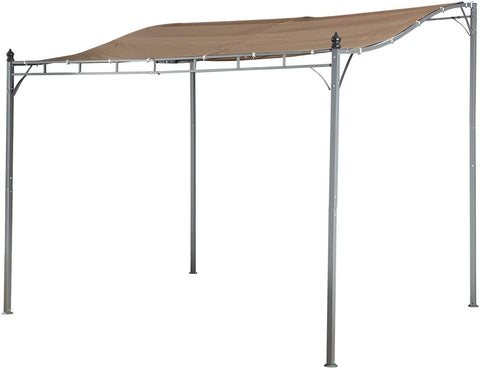 Oakestry Finefind Sunshade Awning Gazebo Outdoor Patio Tilt Tent Canopy Shelter Steel Frame for Backyard Deck, Khaki
