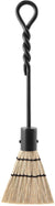 Oakestry Rope Handle Single, Mini Brush Fireplace Tool, Mini 18-in, Black