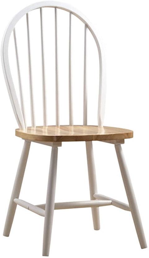 Oakestry Farmhouse Chair, White/Natural, Set of 2