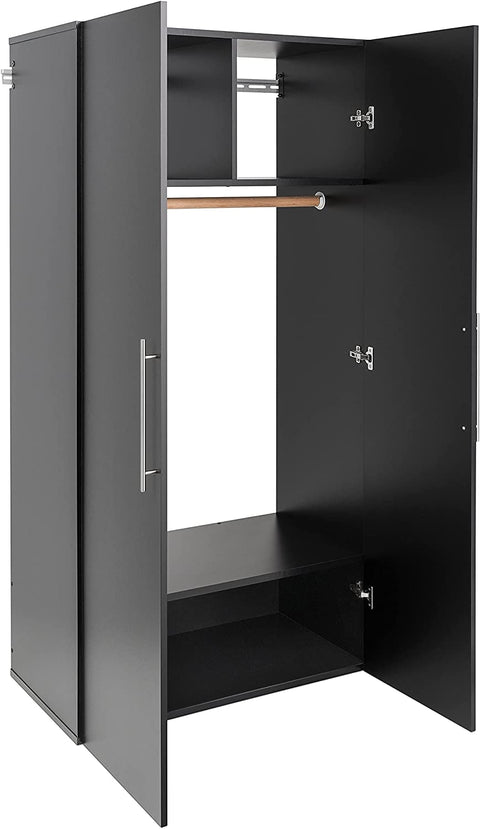Oakestry Wardrobe Storage Cabinet, 36&#34;, Black