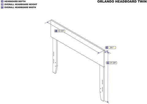 Oakestry AR281821 Orlando Headboard Twin Espresso