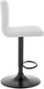 Oakestry The Duval Adjustable White Faux Leather Swivel Bar Stool