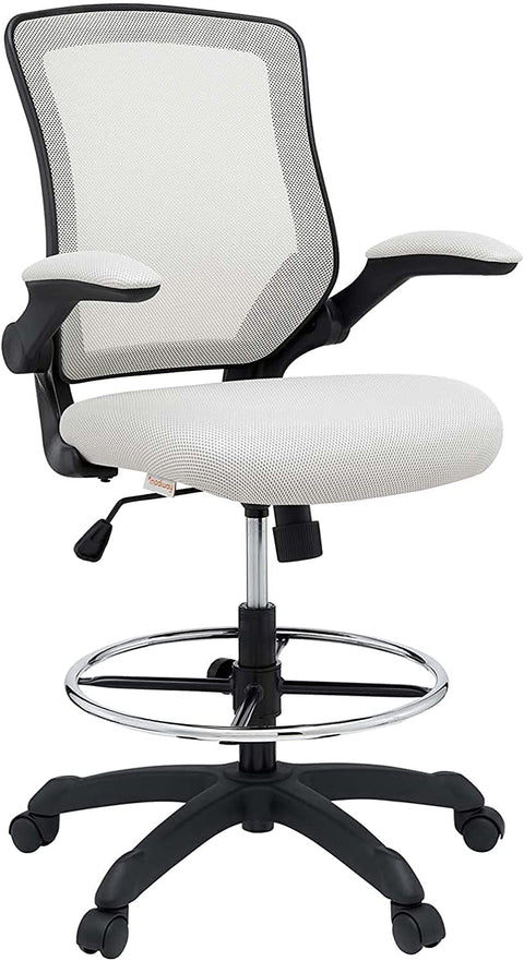 Oakestry Veer Drafting Stool-Chair (26L x 26W x 49.5H), Gray