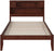 Oakestry Newport Platform Bed with Open Foot Board, Full, Antique Walnut