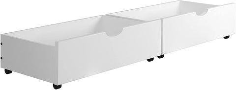 Oakestry Kids Dual Under Bed Drawer, One Size, White