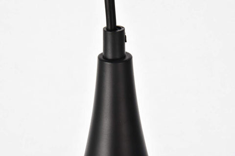 Oakestry LDPD2001 Nora Single Light 6&#34; Wide Mini Pendant with an Aluminu, Black