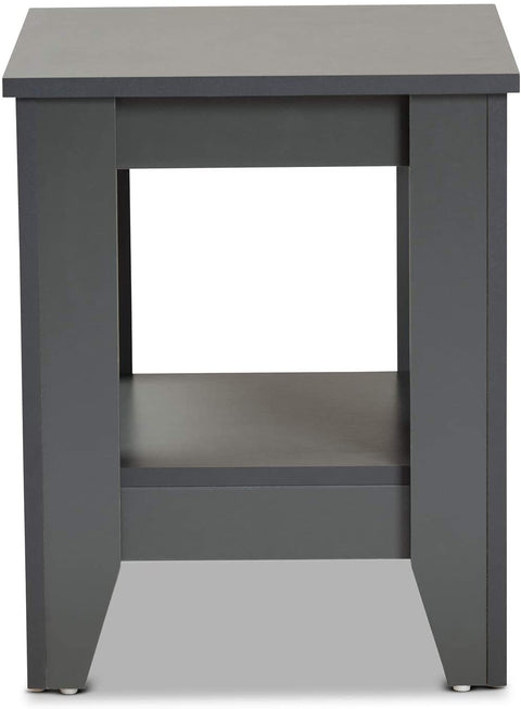 Oakestry Audra Modern and Contemporary Grey Finished Wood Living Room End Table