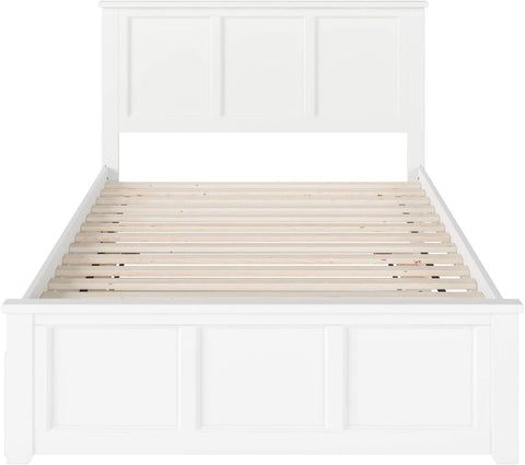 AFI Madison Platform Matching Foot Board with Full Size Urban Trundle Bed, White