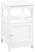 Oakestry Omega End Table with Cabinet, White