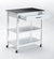 Oakestry Holland Kitchen Cart with Stainless Steel Top, White