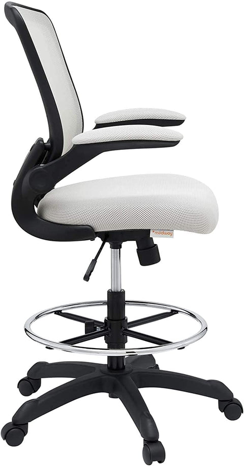 Oakestry Veer Drafting Stool-Chair (26L x 26W x 49.5H), Gray