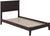 Oakestry Madison Platform Bed with Open Foot Board, Twin XL, Espresso