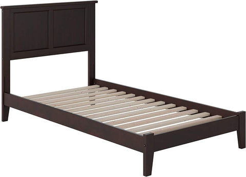 AFI Madison Platform Bed with Open Footboard and Turbo Charger, Twin, Espresso