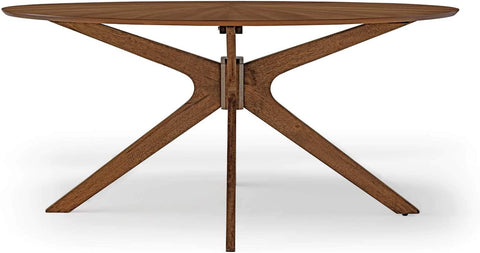 Oakestry Crossroads 63&#34; Oval Wood Dining Table, Walnut