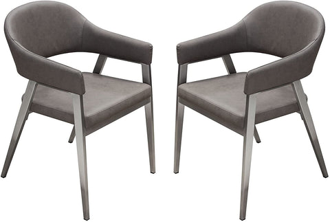 Oakestry Adele Dining Accent Chairs in Gray - Set of 2
