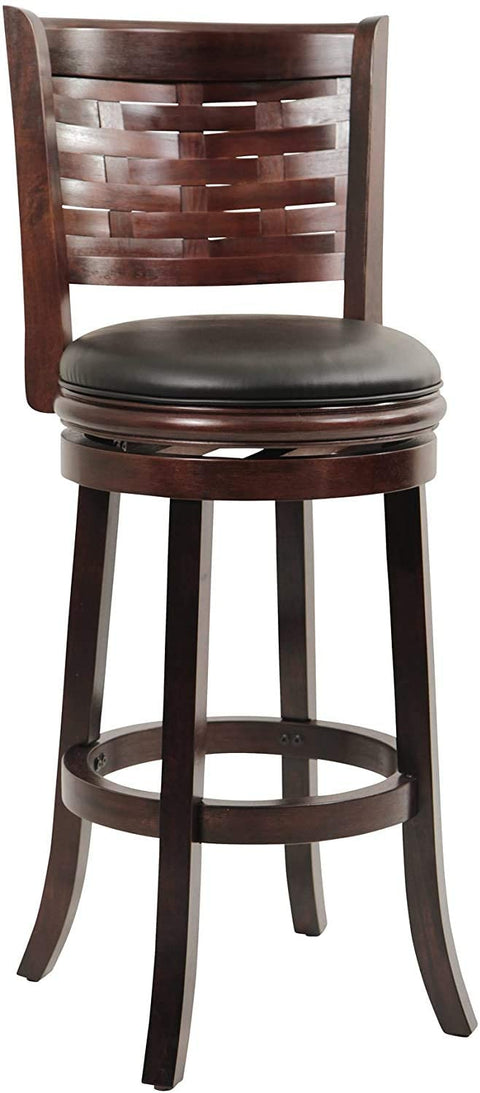 Oakestry Sumatra Bar Height Swivel Stool, 29-Inch, Cappuccino