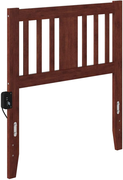 Oakestry Tahoe Island Headboard with Turbo Charger, Twin, Walnut