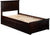 Oakestry Madison Platform Matching Foot Board and 2 Urban Bed Drawers, Twin XL, Espresso