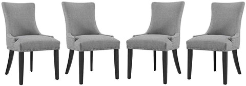 Oakestry Marquis Dining Chair Fabric Set of 4, Four, Light Gray