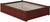 Oakestry Concord Platform Flat Panel Foot Board and Full Size Urban Trundle Bed, Walnut