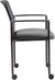 Oakestry Mesh and Vinyl Guest Casters Chair, Black