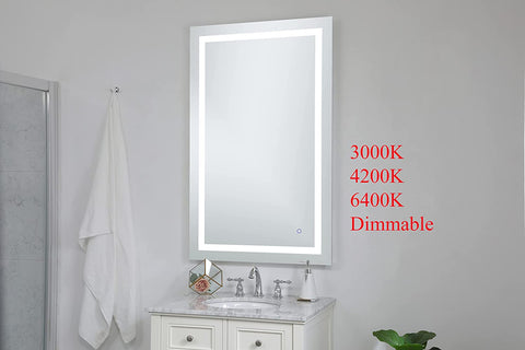Elegant Decor Helios 30in x 48in Hardwired LED Mirror with Touch Sensor and Color Changing Temperature 3000K/4200K/6400K
