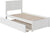 Oakestry Madison Platform Bed with Twin Size Urban Trundle, Twin, White