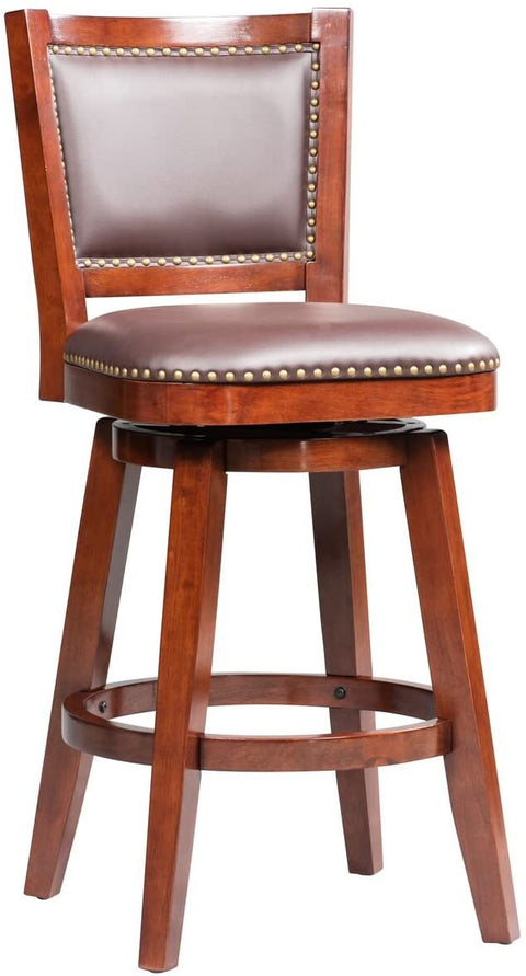 Oakestry Broadmoor Swivel Barstool, 44-Inch, Cherry