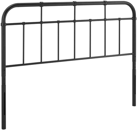 Oakestry Alessia Modern Farmhouse Metal Headboard, Full, Black