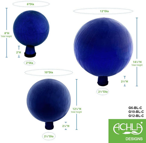 Oakestry G6-BL-C, Blue 6-Inch Crackle Gazing Globe Ball, 6