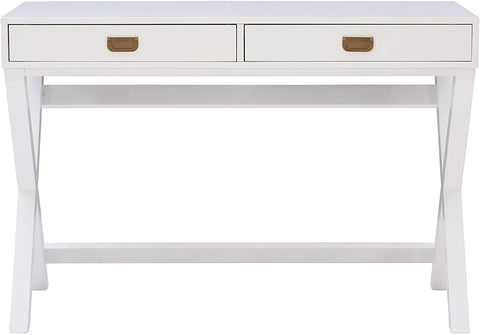 Oakestry Desk, White, 44&#34;W x 20&#34;D x 30&#34;H