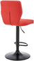 Oakestry Bardot Adjustable Height Red Faux Leather Swivel Bar Stool