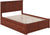 Oakestry Madison Platform Bed with Flat Panel Footboard and Turbo Charger with Twin Size Urban Trundle, Full, Walnut