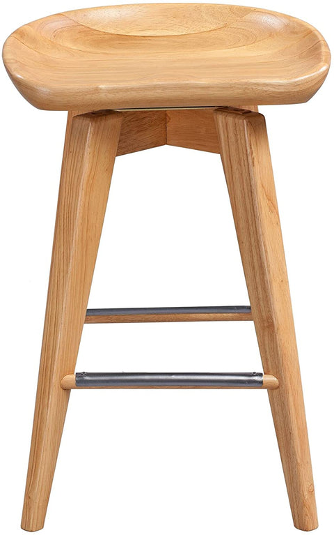 Oakestry Bali Swivel Counter Stool, 24-Inch, 30, 1-Pack, Natural